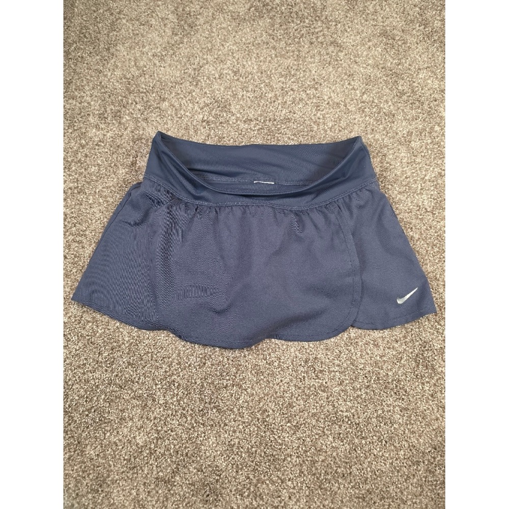 Nike Womens Dri-FIT Tennis Skort Navy Blue Athletic Skirt Mini S
